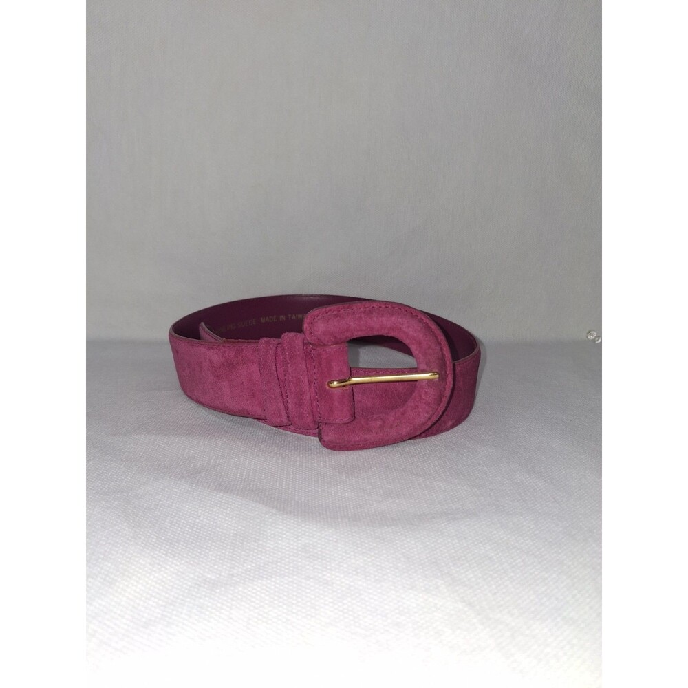 Vintage Women's Honors Accessories Genuine Suede Belt Small 80s 90s Hot Pink